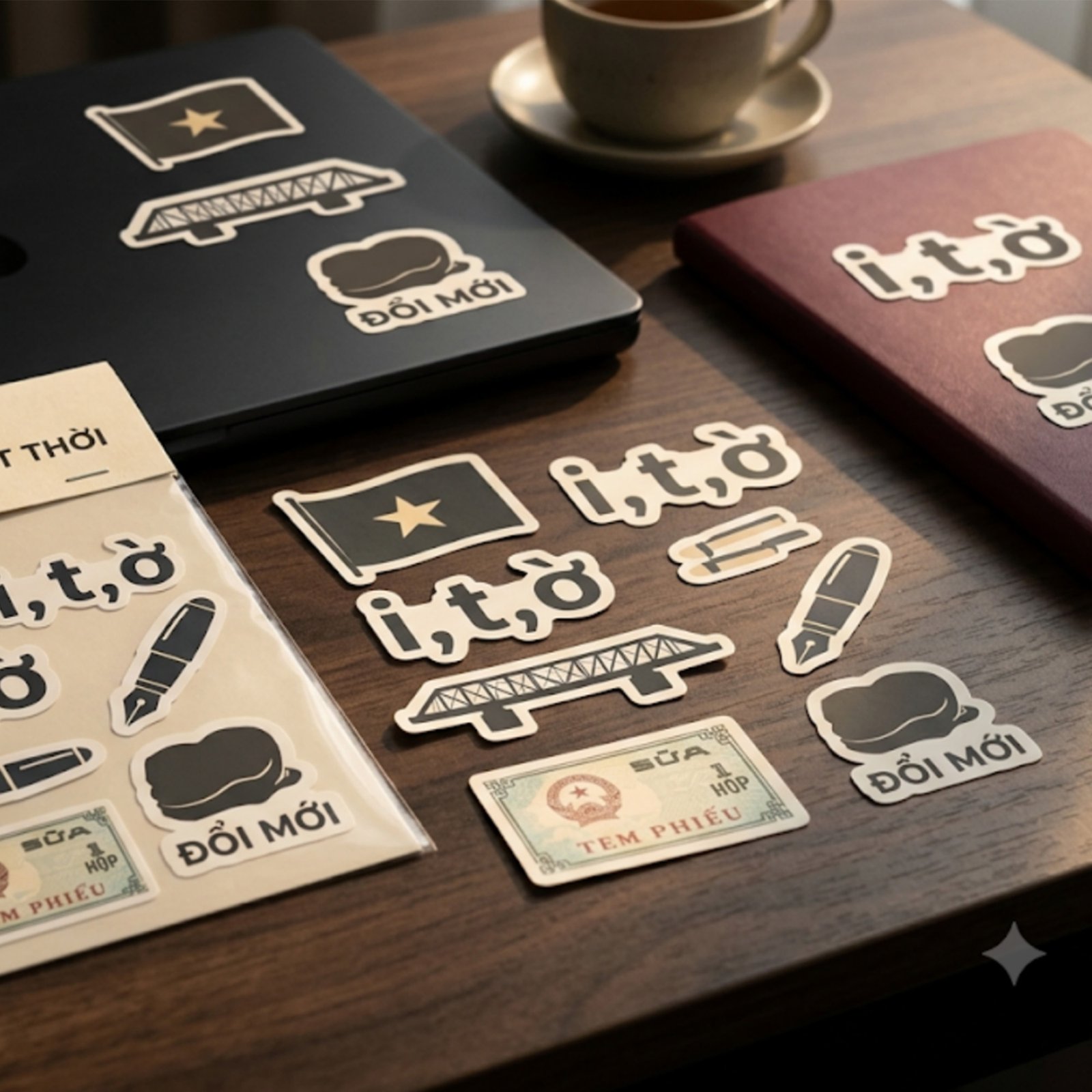 bộ sticker một thời tổng hợp các mốc 1945–1986